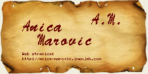 Anica Marović vizit kartica